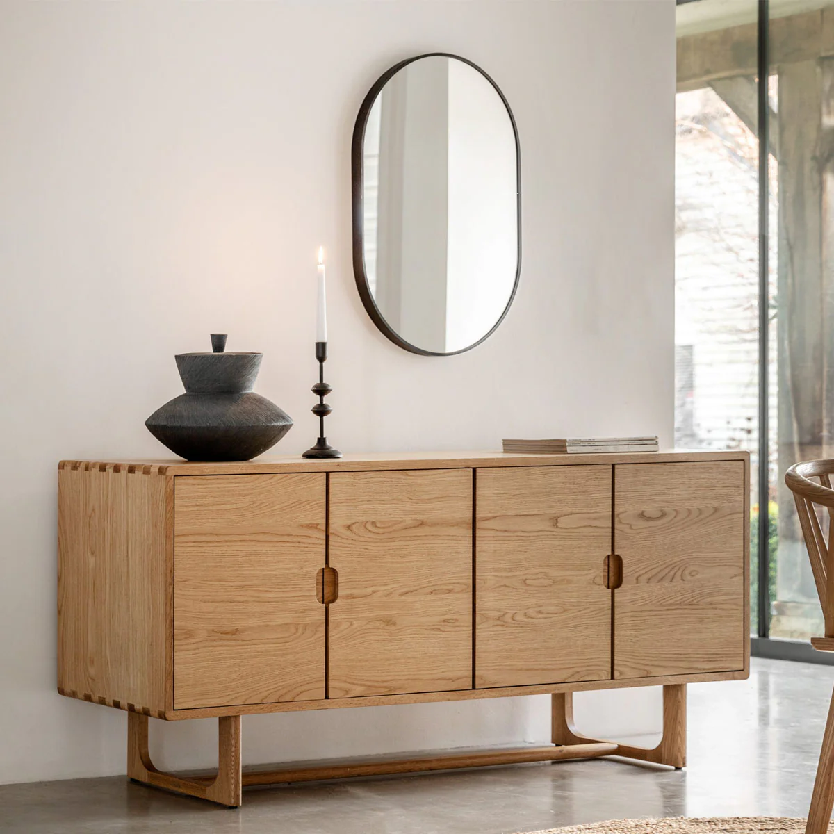 Gallery Direct Craft 4 Door Sideboard Natural 1700x450x750mm - Image 7