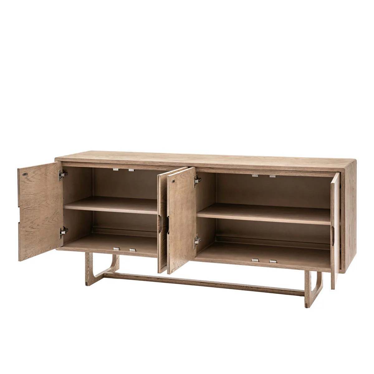 Gallery Direct Craft 4 Door Sideboard Smoked 1700x450x750mm - Image 3