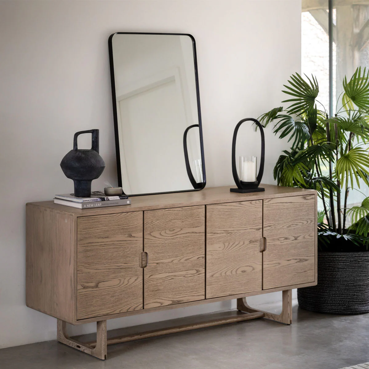 Gallery Direct Craft 4 Door Sideboard Smoked 1700x450x750mm - Image 7