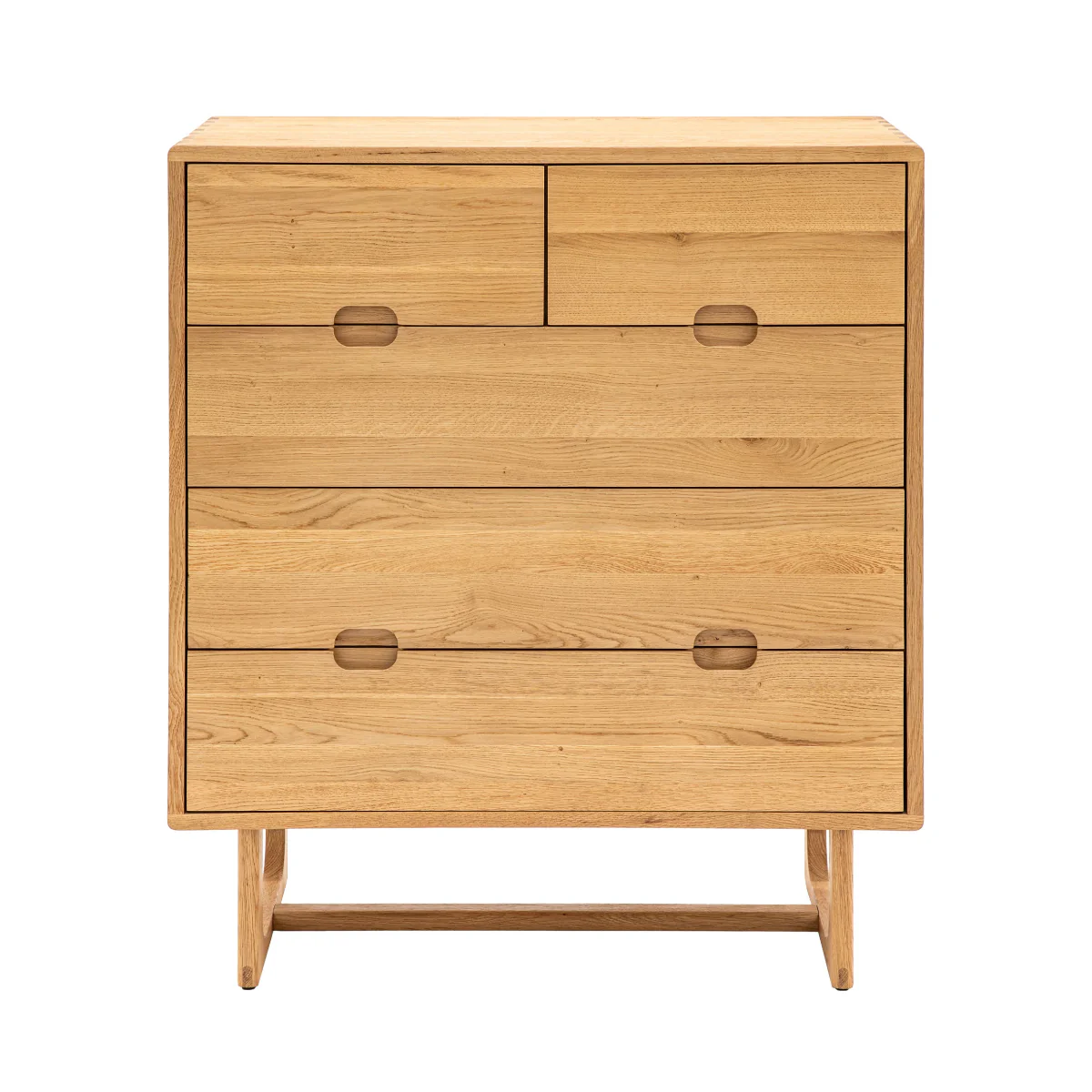 Gallery Direct Craft 5 Drawer Chest Natural 950x450x1060mm
