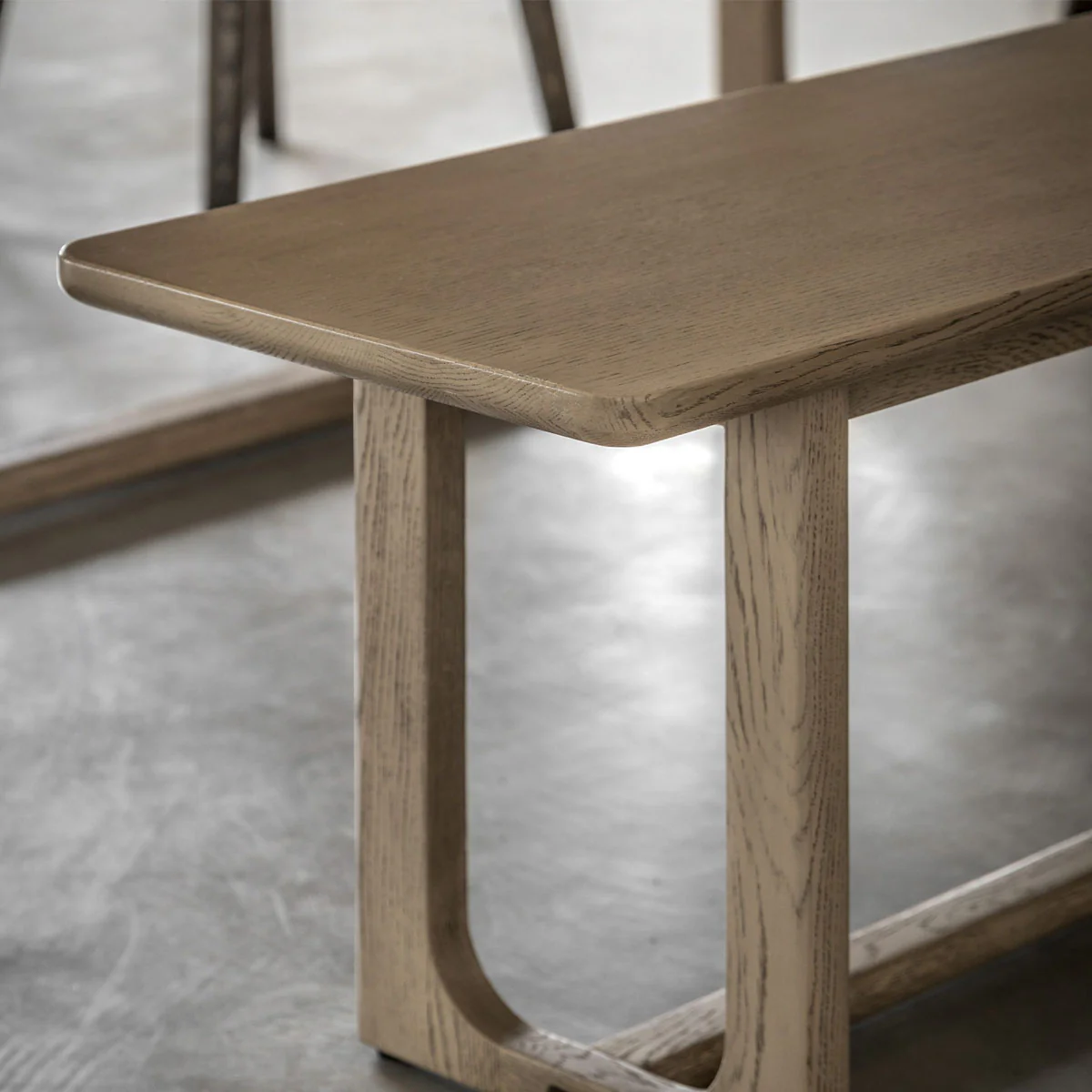 Gallery Direct Craft Dining Bench Smoked 1650x380x450mm - Image 3