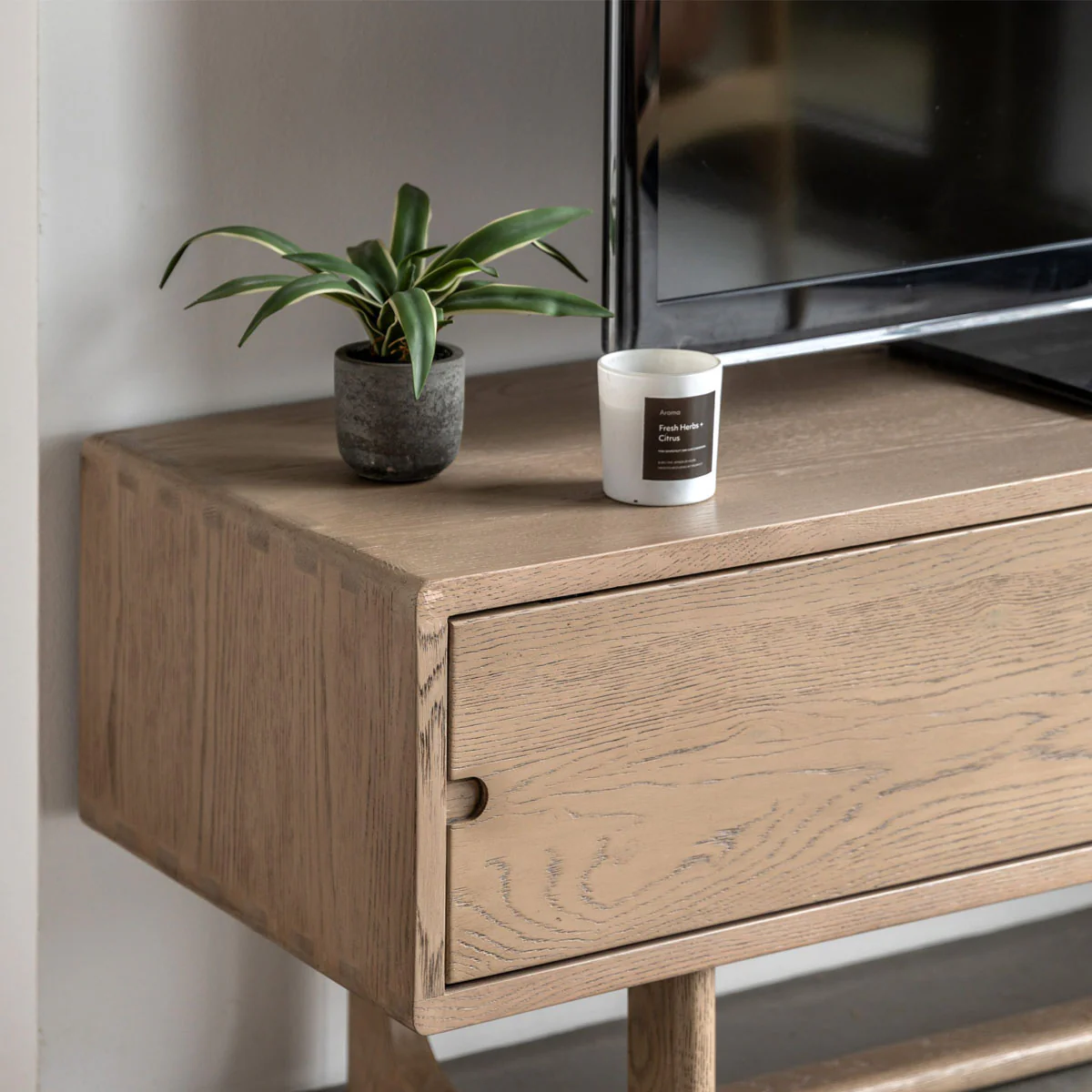 Gallery Direct Craft Media Unit Smoked 1400x400x450mm - Image 5