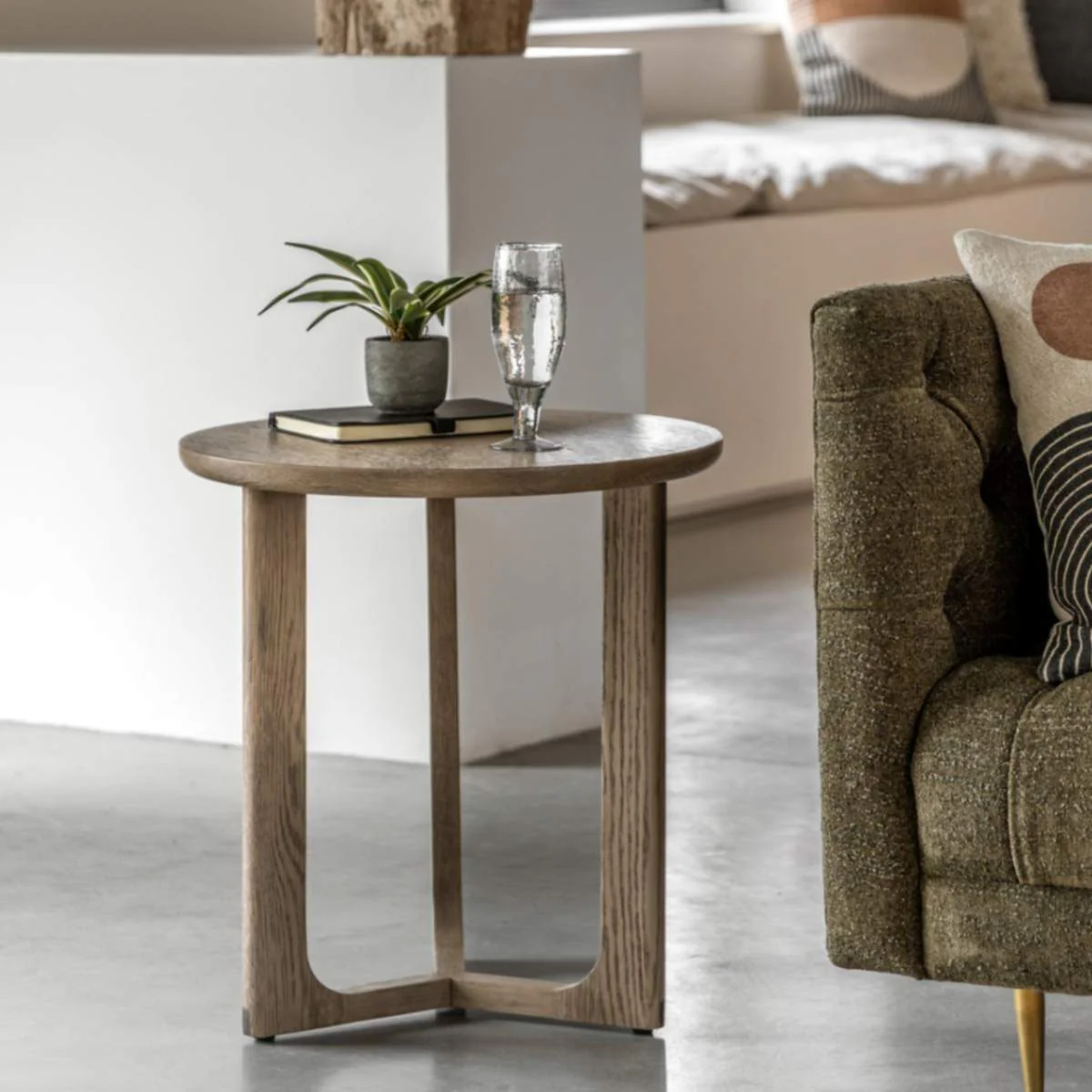 Gallery Direct Craft Side Table Smoked 500x500x550mm - Image 6