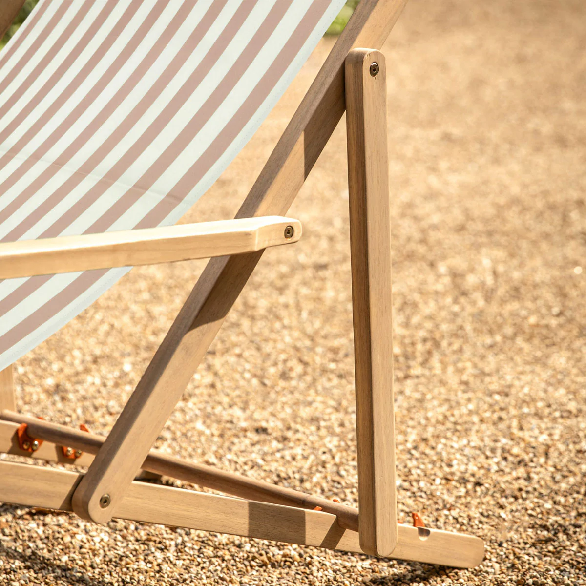 Gallery Direct Creta Deck Chair Clay Stripe - Image 3