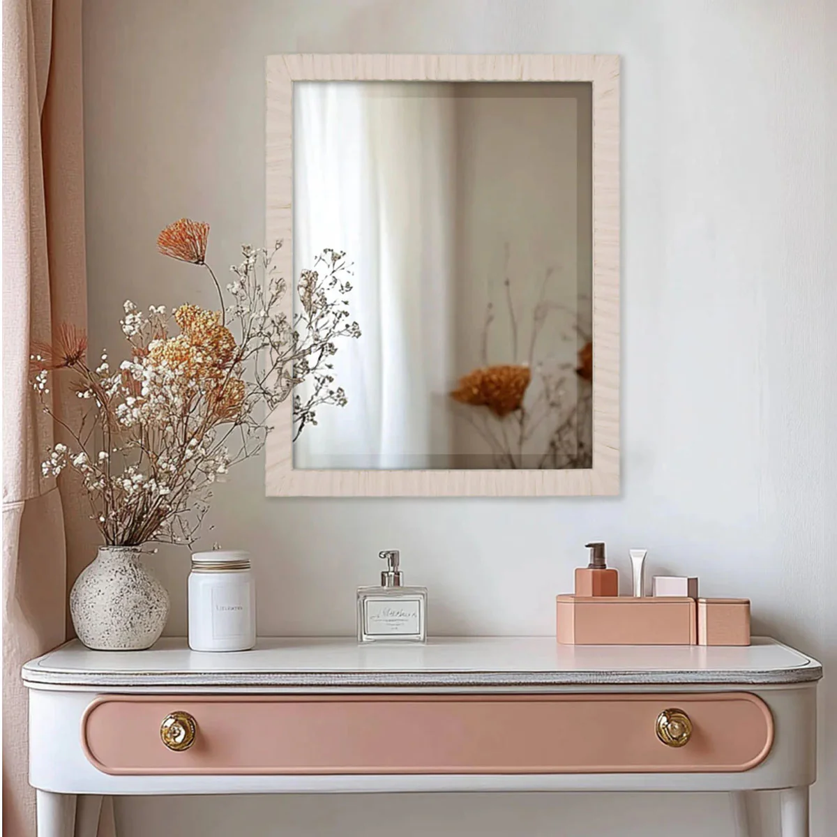 Gallery Direct Cromer Mirror Pink 500x25x500mm - Image 3