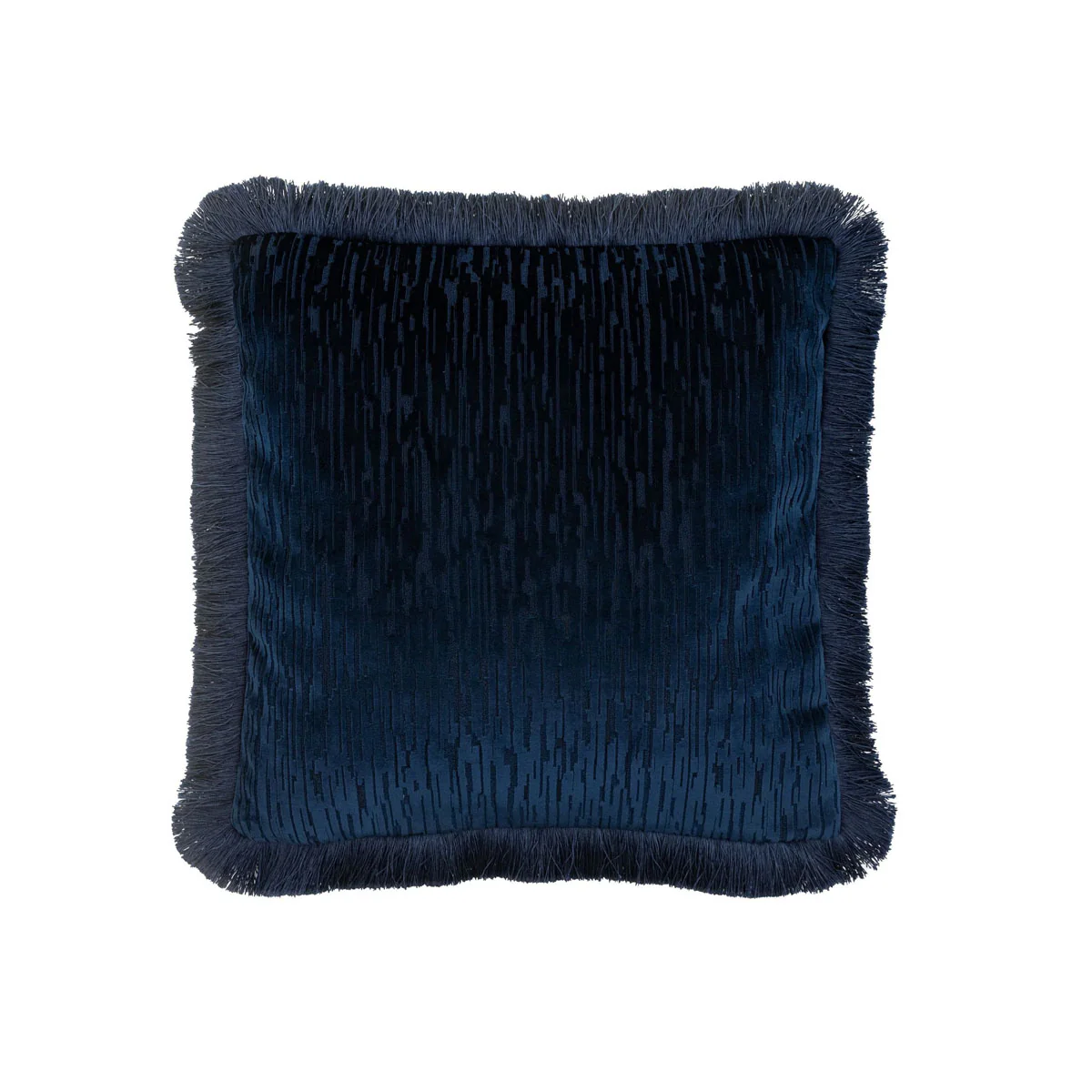 Gallery Direct Cut Velvet Fringe Cushion - Image 4