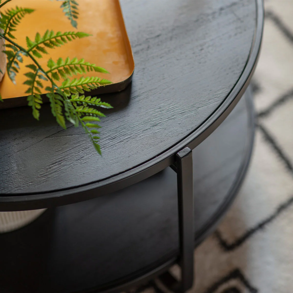 Gallery Direct Dunley Coffee Table Black 650x650x500mm - Image 2