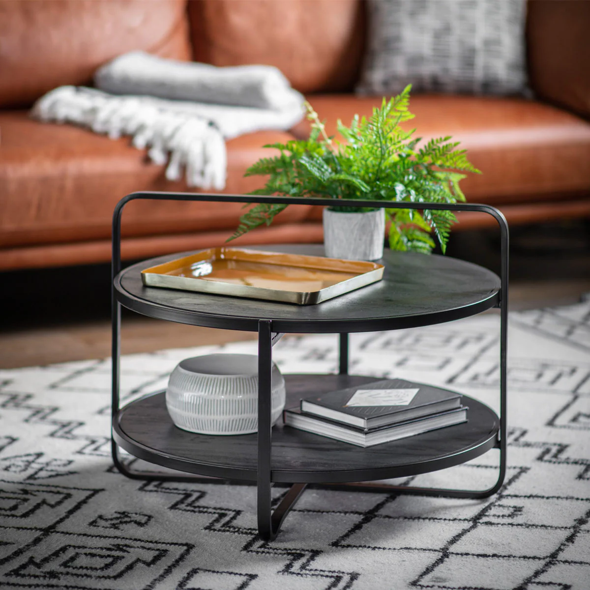 Gallery Direct Dunley Coffee Table Black 650x650x500mm - Image 3