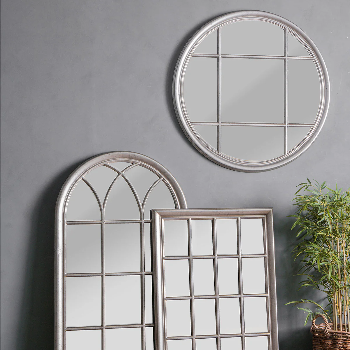 Gallery Direct Eccleston Round Mirror Silver 1000x40x1000mm - Image 3