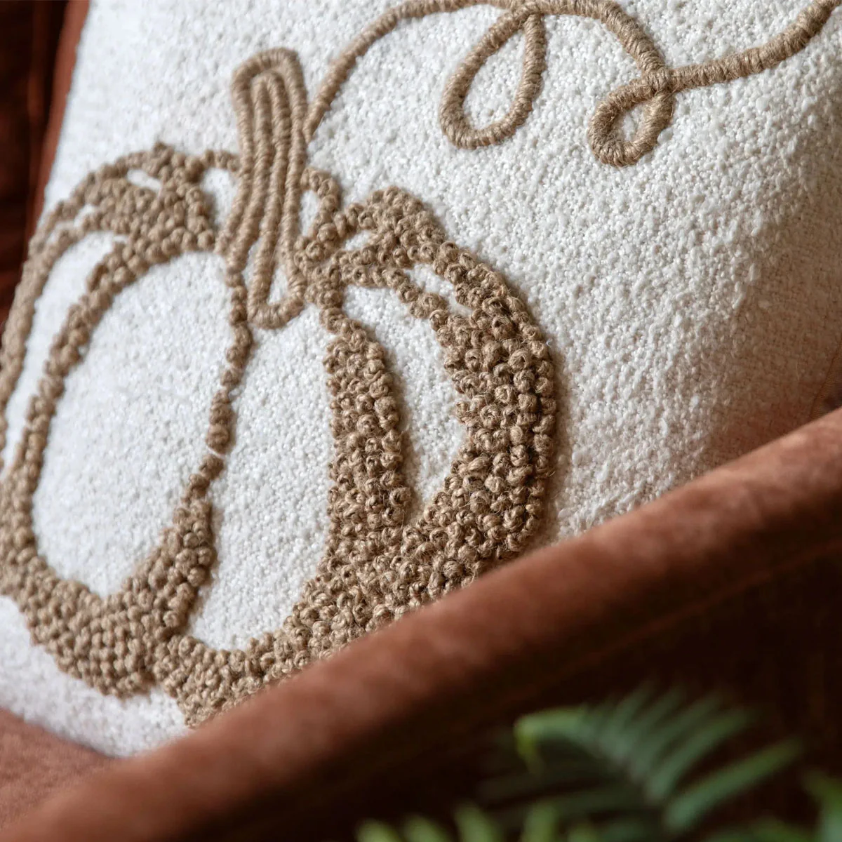 Gallery Direct Embroided Pumpkin Cushion - Image 3