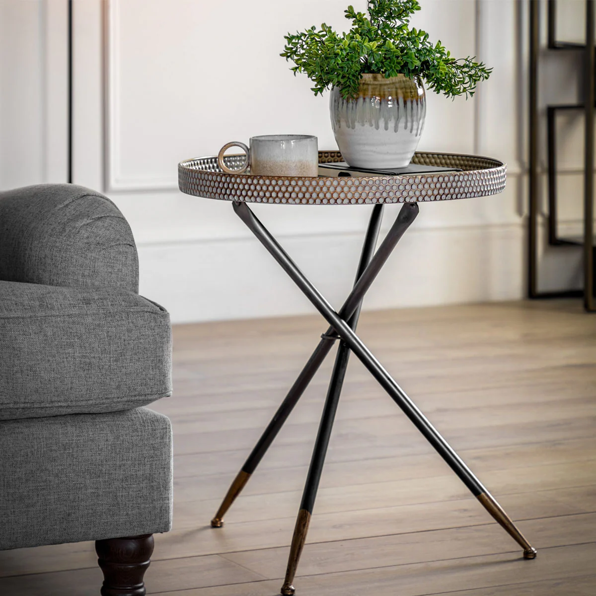 Gallery Direct Epsom Tripod Table 510x510x615mm - Image 4
