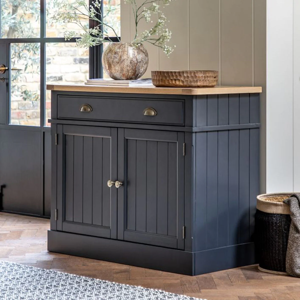 Gallery Direct Eton 2 Door Sideboard Meteor 965x475x800mm - Image 2