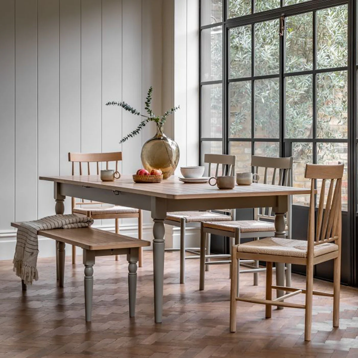 Gallery Direct Eton Ext Dning Tble Prairie1800/2300x950x750mm - Image 3