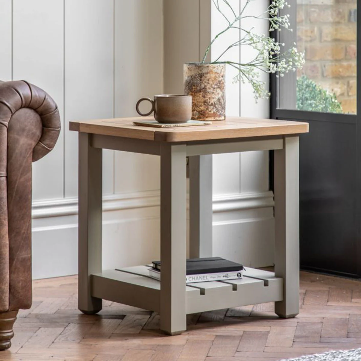 Gallery Direct Eton Side Table Prairie 500x500x550mm - Image 3