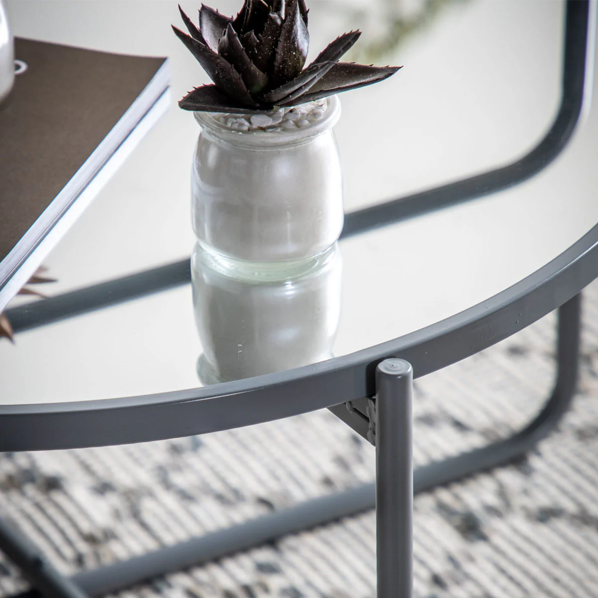 Gallery Direct Fawley Coffee Table Grey 650x650x500mm - Image 2