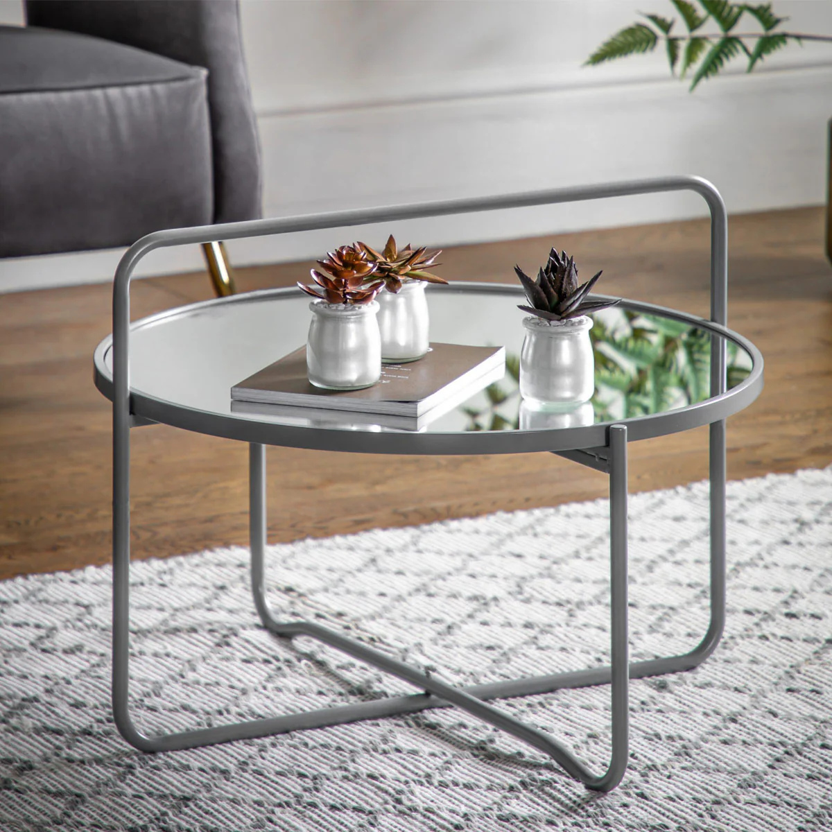 Gallery Direct Fawley Coffee Table Grey 650x650x500mm - Image 4