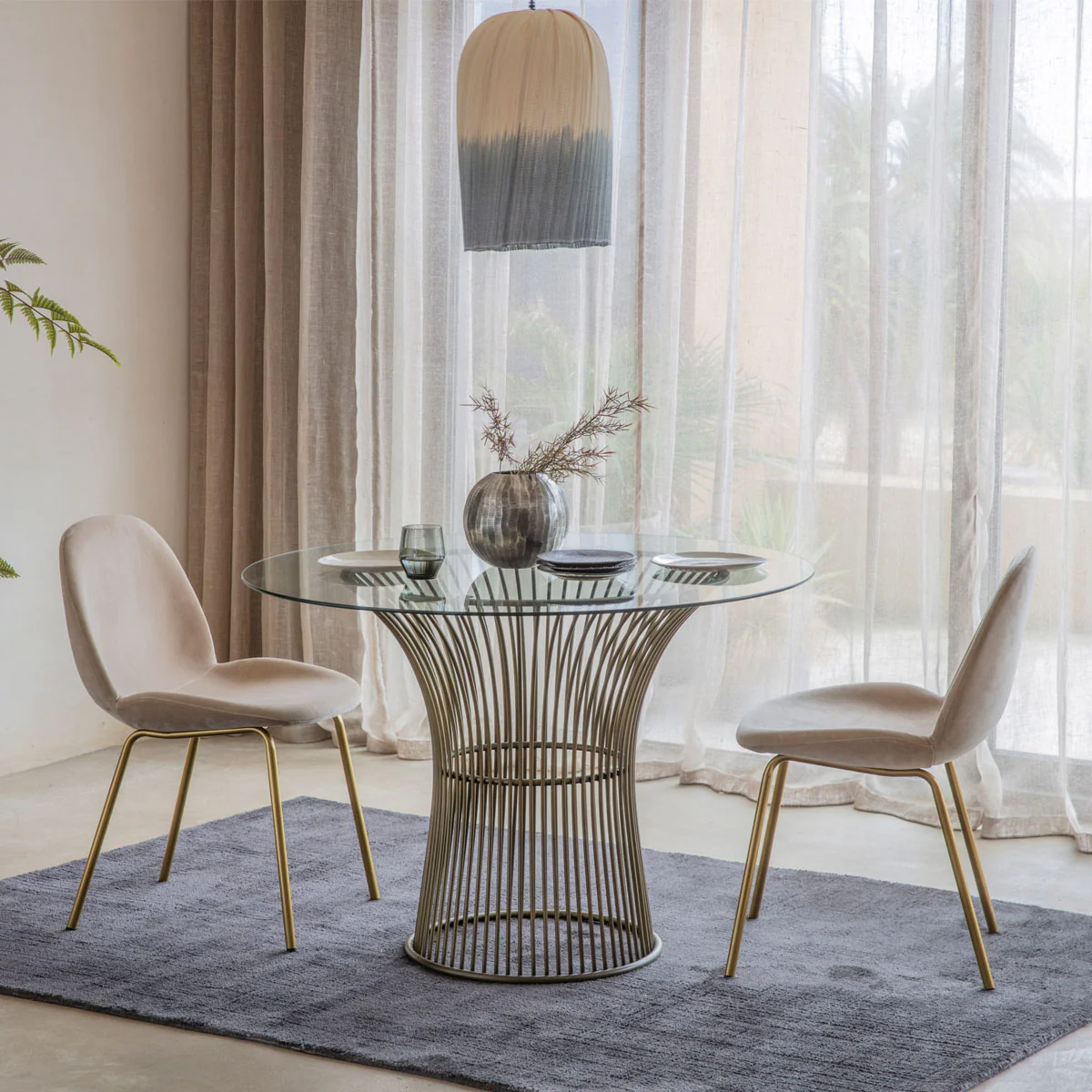 Gallery Direct Flanagan Chair Oatmeal Velvet (2pk) - Image 6