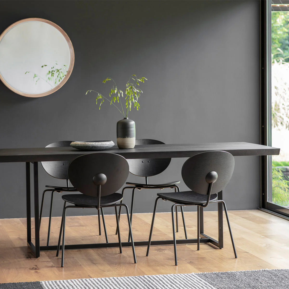 Gallery Direct Forden Dining Table Black 900x2200x750mm - Image 3