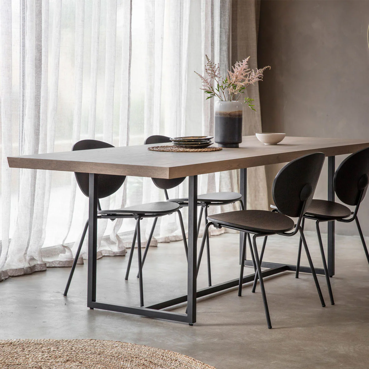 Gallery Direct Forden Dining Table Grey 900x2200x750mm - Image 6