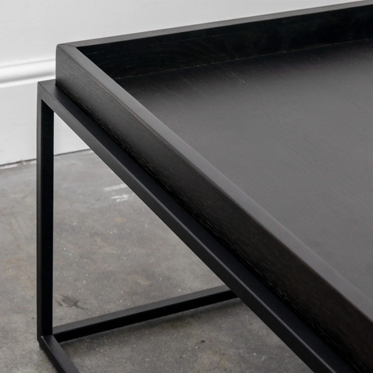 Gallery Direct Forden Tray Coffee Table Black 900x600x400mm - Image 4