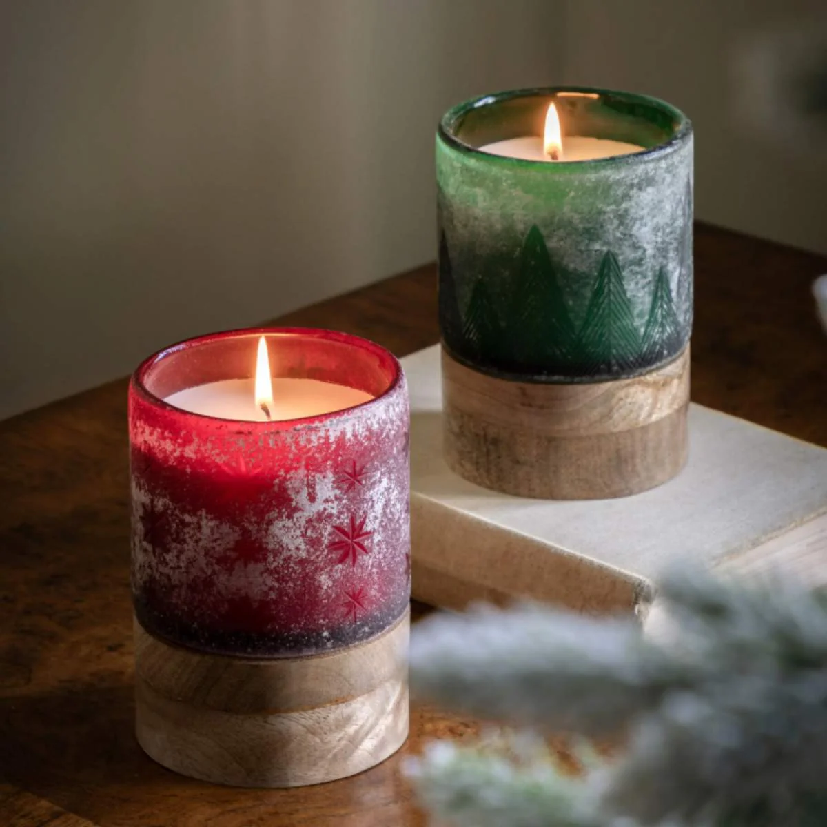 Gallery Direct Forest Glass Candle Jar Green - Image 8