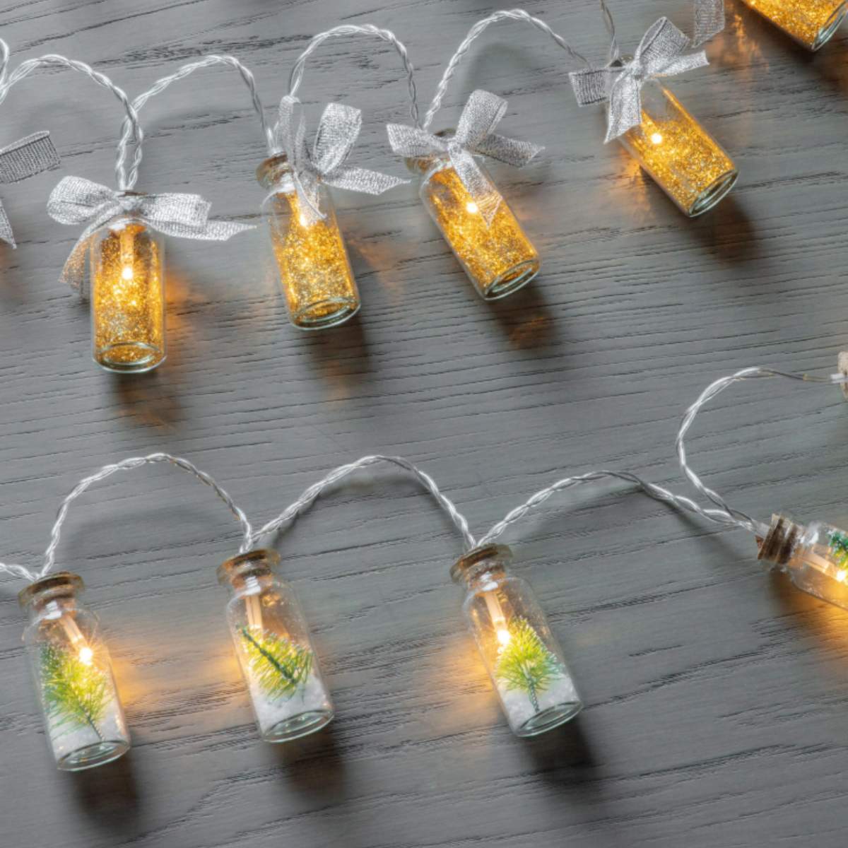 Gallery Direct Gardon 10 LED String with Pine Trees in Jars - Image 2