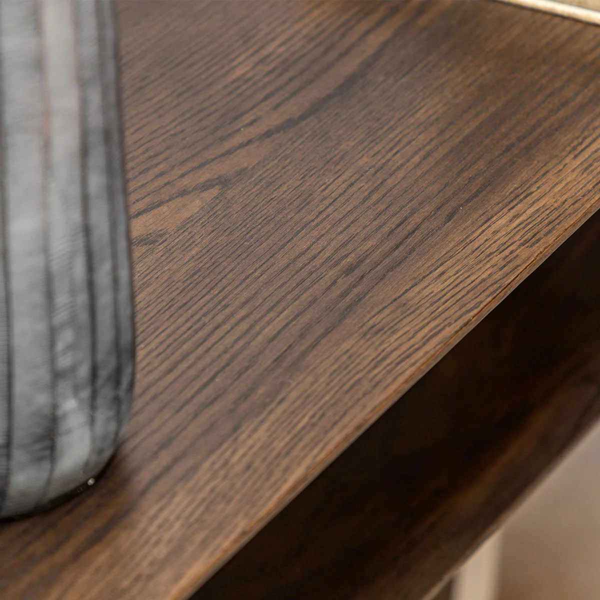Gallery Direct Hatfield Console Table Smoked 1100x350x750mm - Image 3