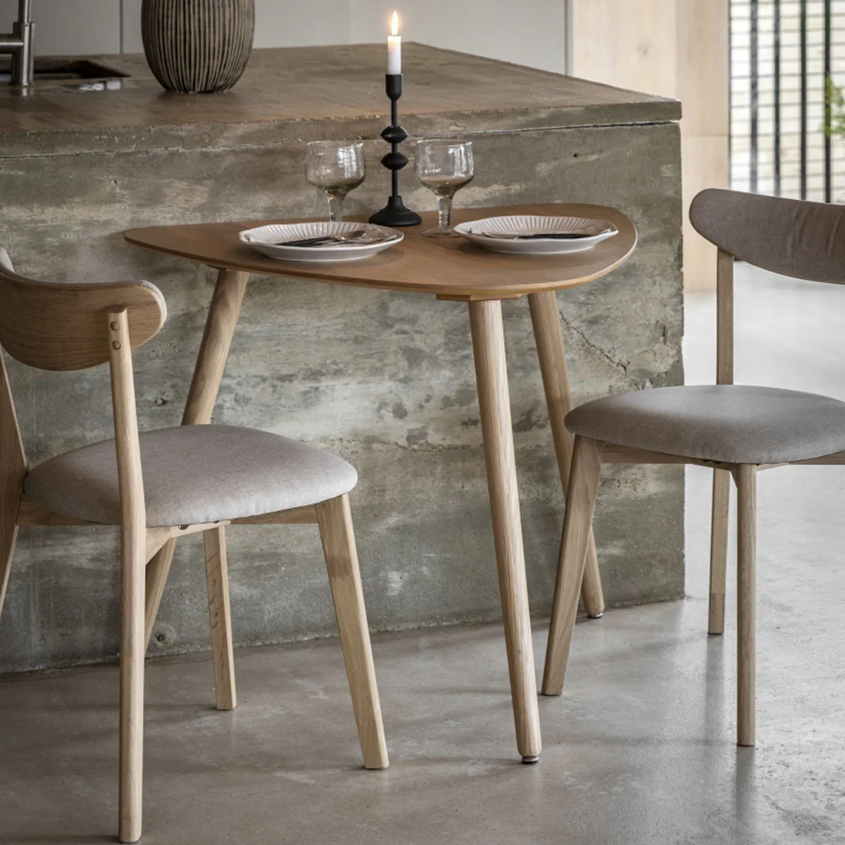 Gallery Direct Hatfield Dining Table Natural 800x900x750mm - Image 6