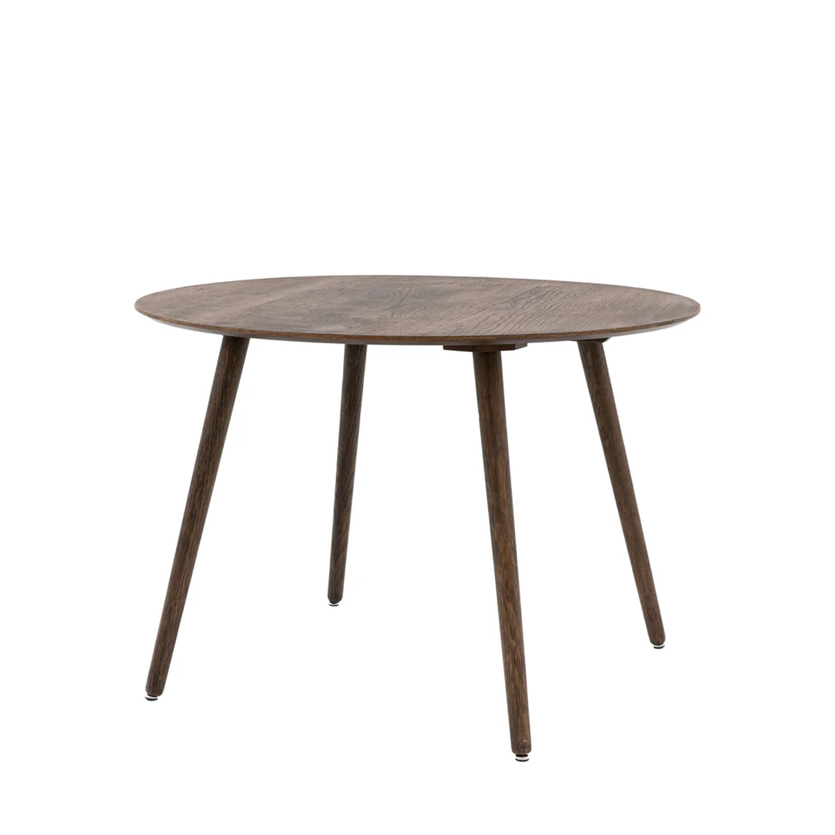 Gallery Direct Hatfield Round Dining Table Smoked 1100x1100x750mm - Image 2