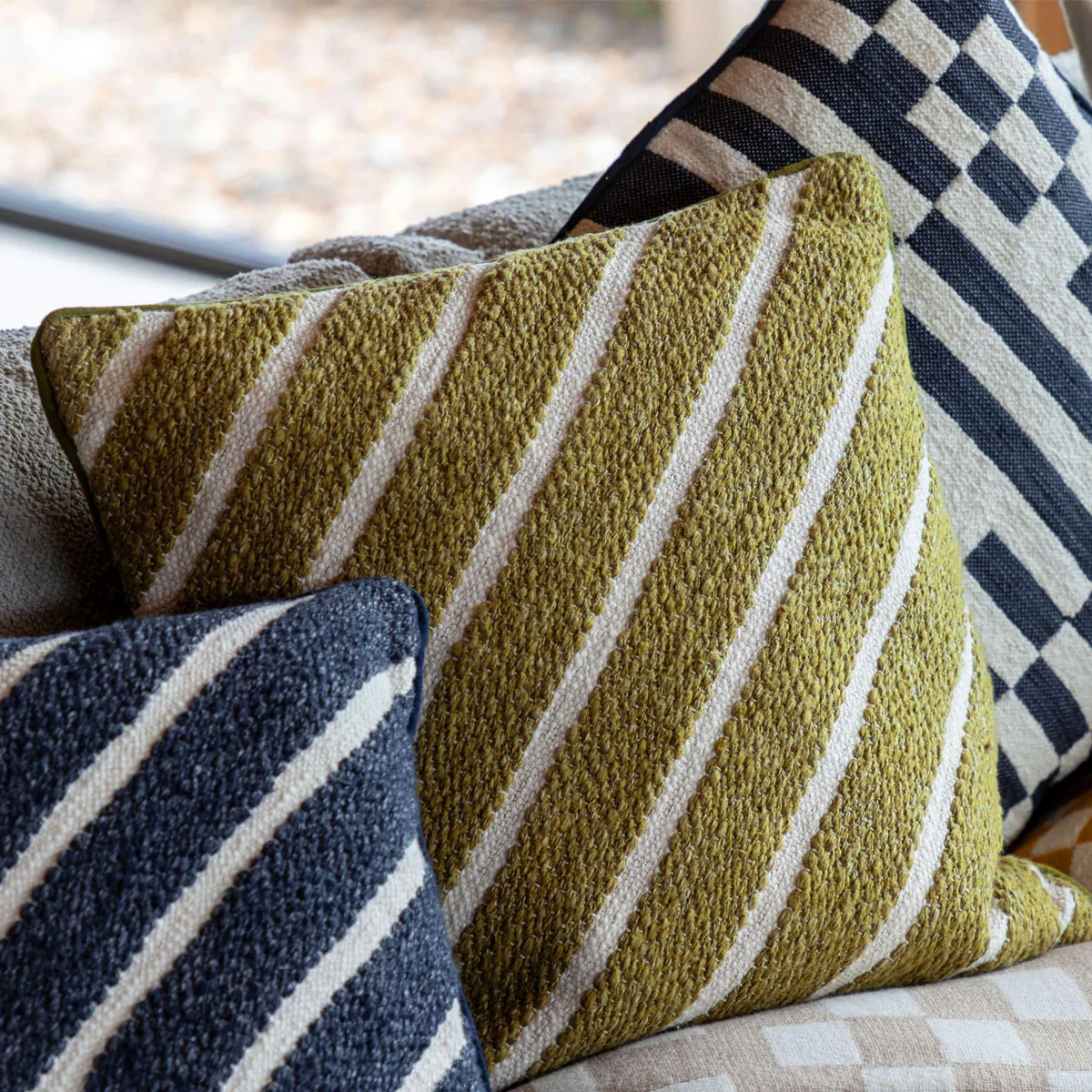 Gallery Direct Hemsby Stripe Woven Cushion - Image 9