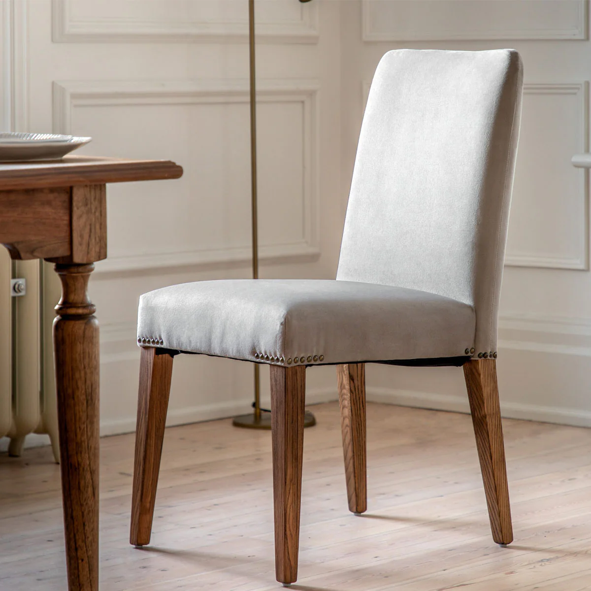 Gallery Direct Highgrove Chair Dove Velvet (2pk) - Image 6