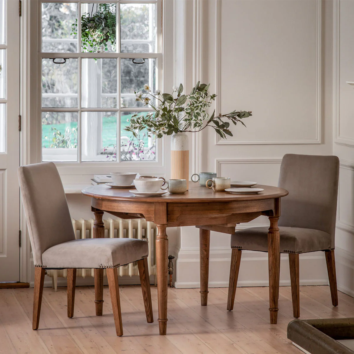 Gallery Direct Highgrove Chair Dove Velvet (2pk) - Image 7