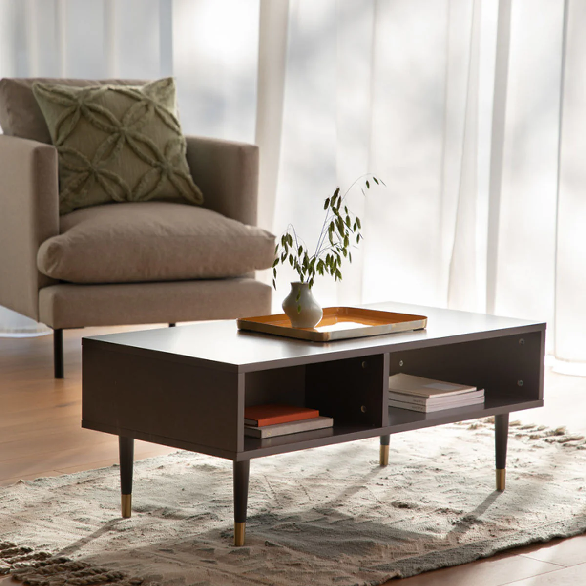Gallery Direct Holbrook Coffee Table Grey 1000x500x400mm - Image 4