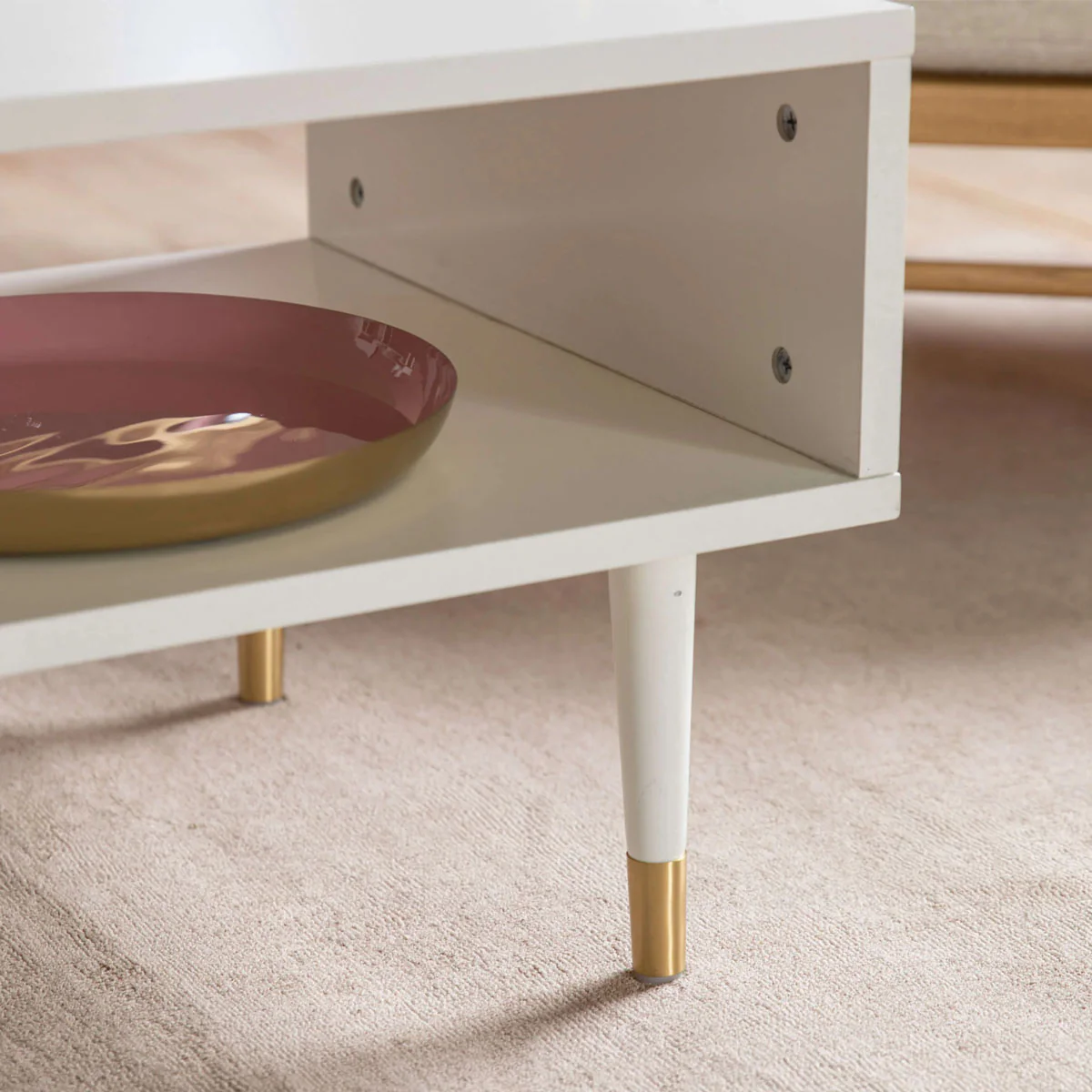 Gallery Direct Holbrook Coffee Table White 1000x500x400mm - Image 2