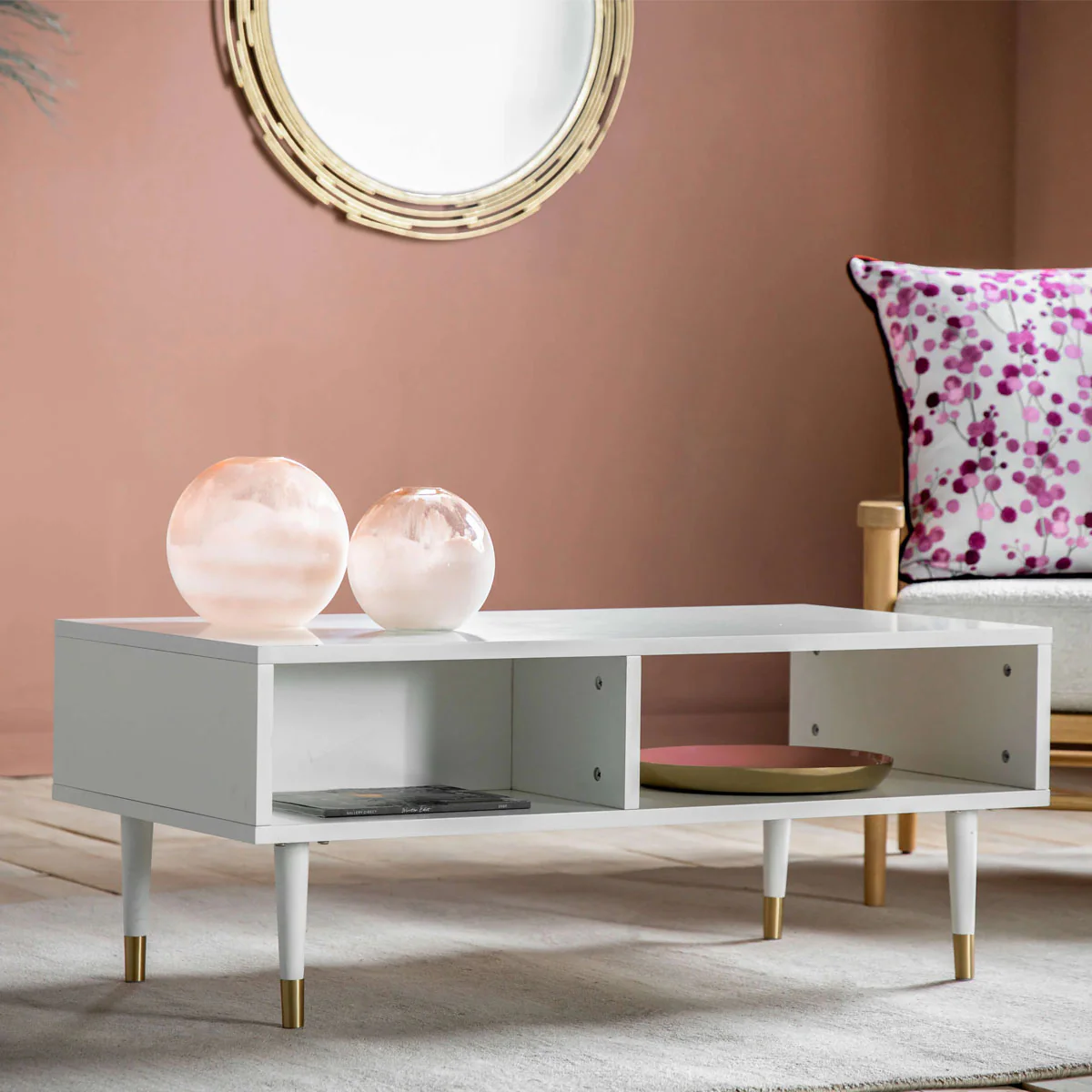 Gallery Direct Holbrook Coffee Table White 1000x500x400mm - Image 3