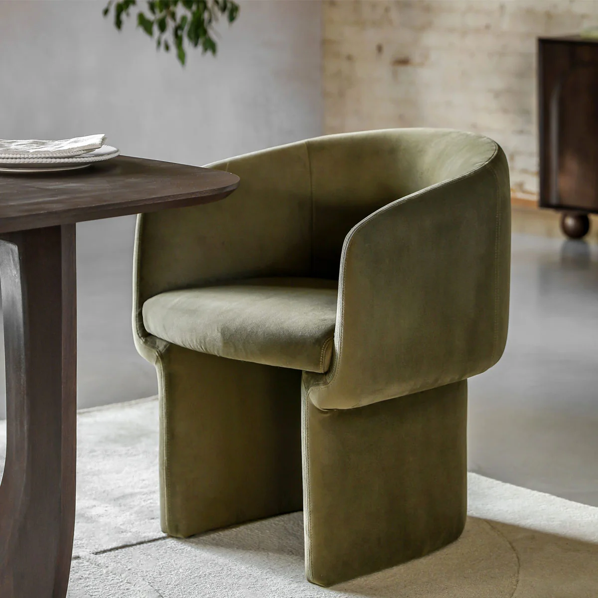 Gallery Direct Holm Dining Chair Moss Green 640x620x760mm - Image 6