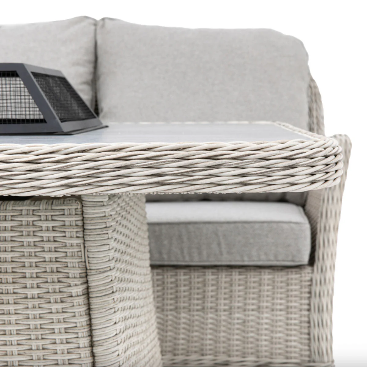 Gallery Direct Holton Corner Square Dining Set with Fire Pit - Image 5