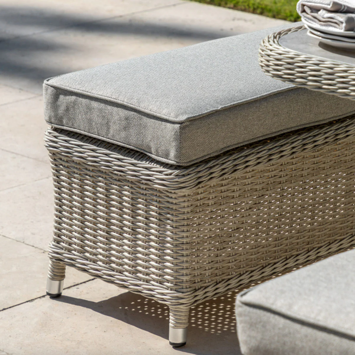 Gallery Direct Holton Corner Square Dining Set with Fire Pit - Image 6