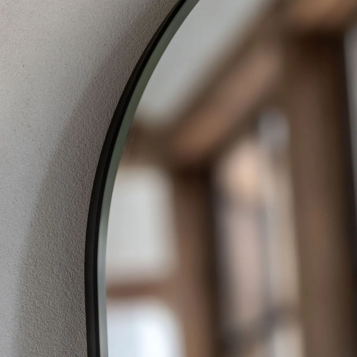 Gallery Direct Holworth Arch Mirror Black 450x35x1500mm - Image 4