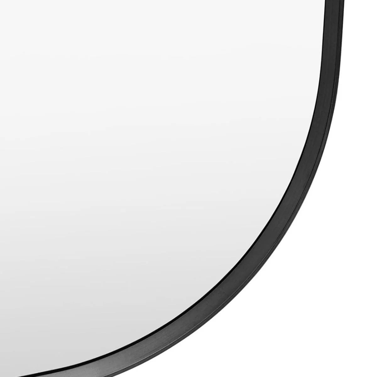 Gallery Direct Holworth Shaped Leaner Black 700x1700mm - Image 5