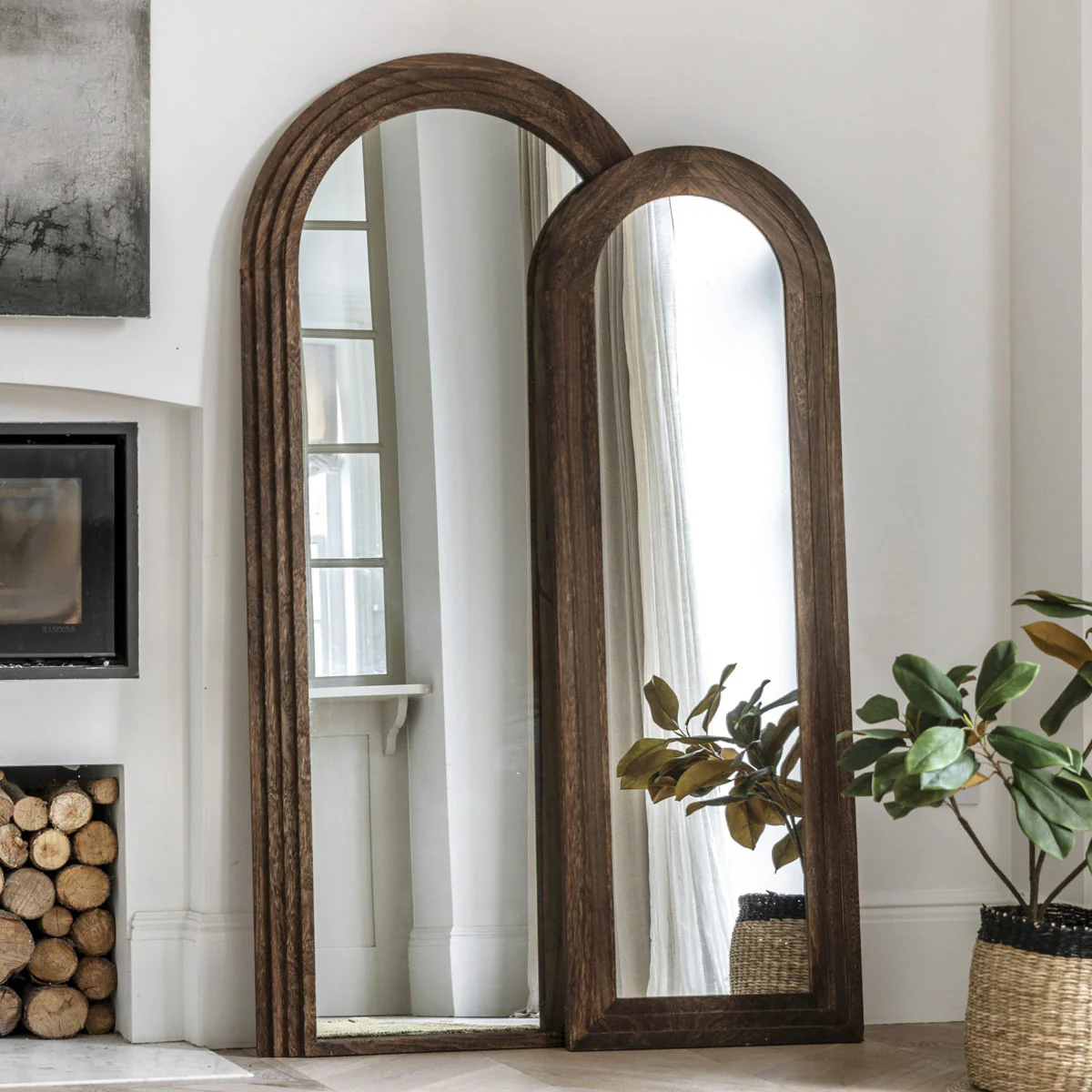 Gallery Direct Hoxton Mirror Dark 800x35x1800mm - Image 4