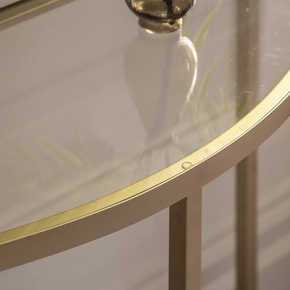 Gallery Direct Hudson Console Table Champagne 1000x350x750mm - Image 4