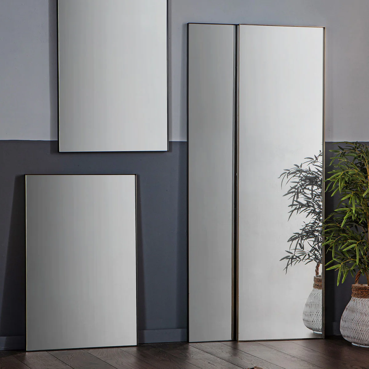 Gallery Direct Hurston Leaner Mirror Bronze 500x1700mm - Image 5