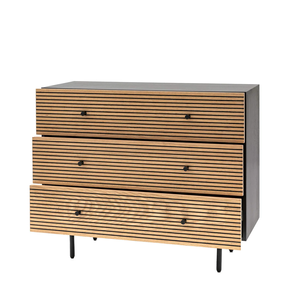 Gallery Direct Hyland 3 Drawer Chest 400x900x750mm - Image 3