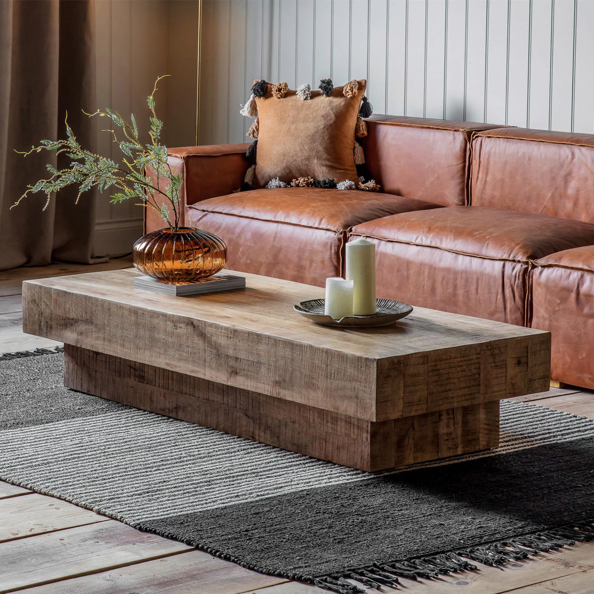 Gallery Direct Iowa Coffee Table Natural 1500x600x300mm - Image 6