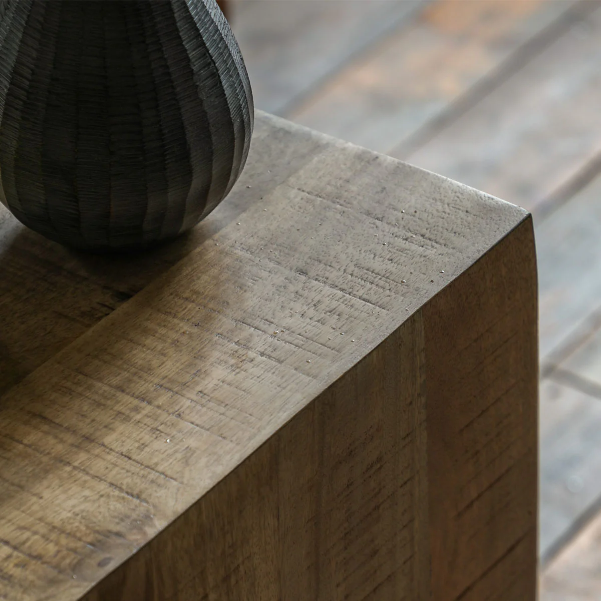 Gallery Direct Iowa Side Table Natural 400x400x550mm - Image 4