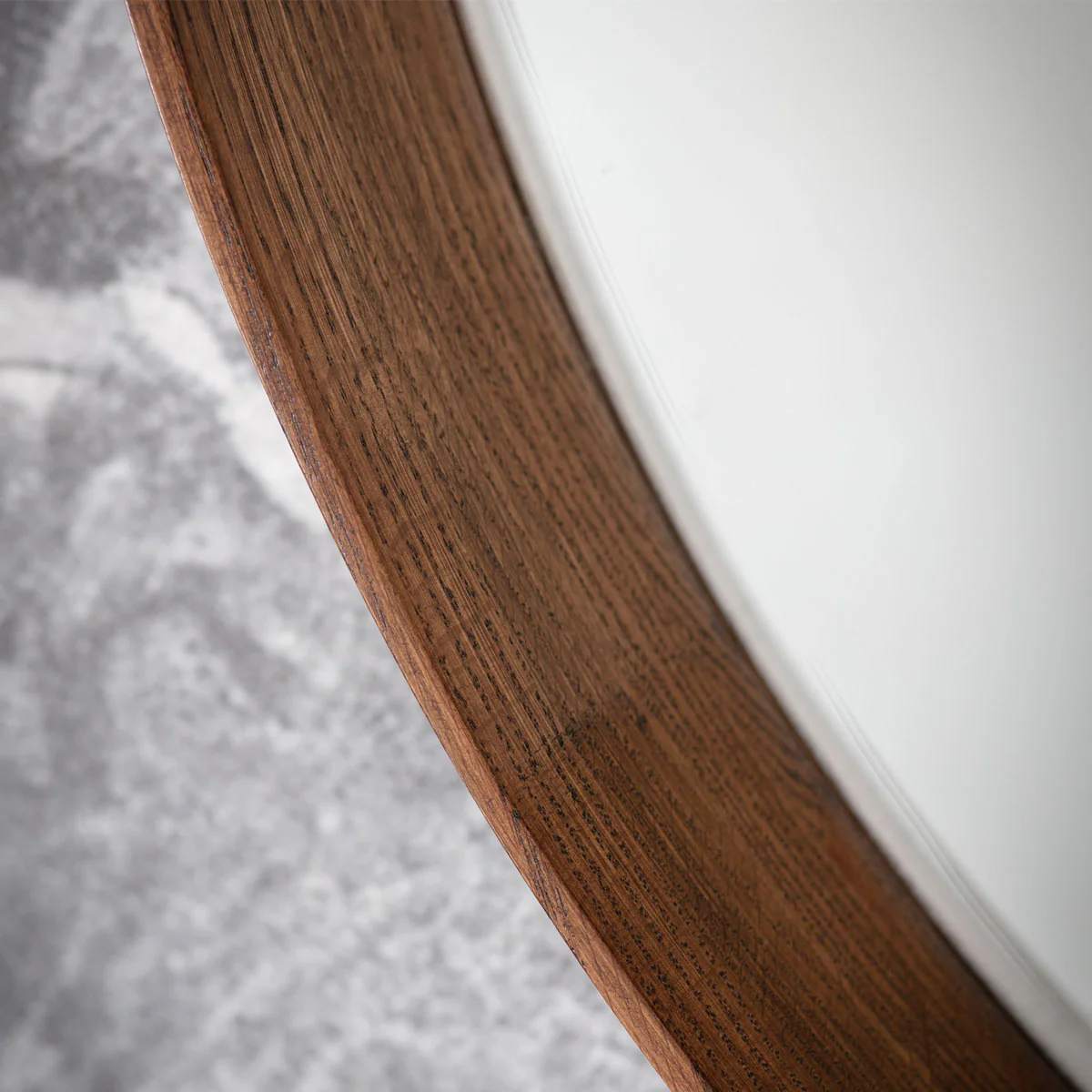 Gallery Direct Keaton Round Mirror Walnut 735x735mm - Image 4