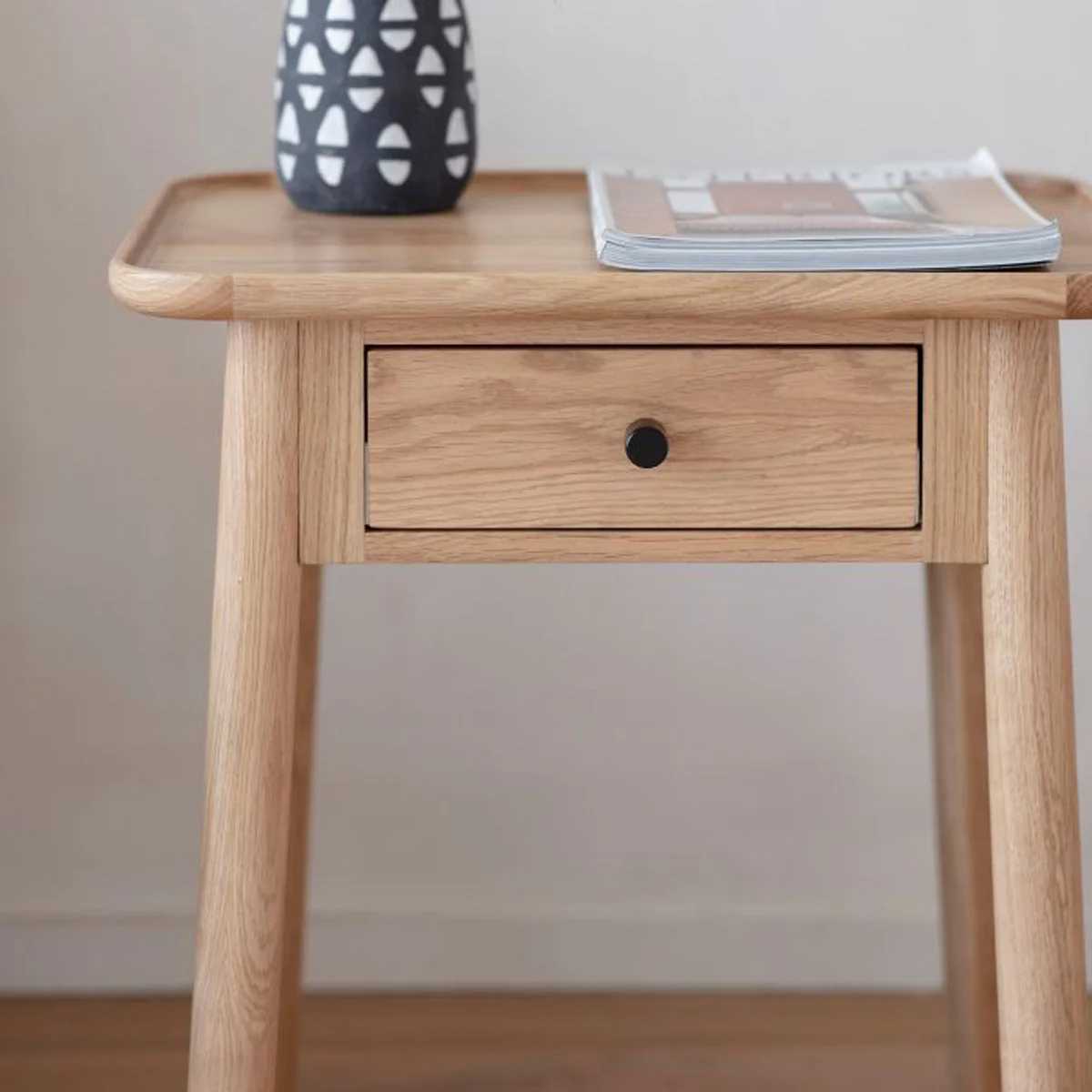 Gallery Direct Kingham 1 Drawer Side Table 500x400x550mm - Image 2