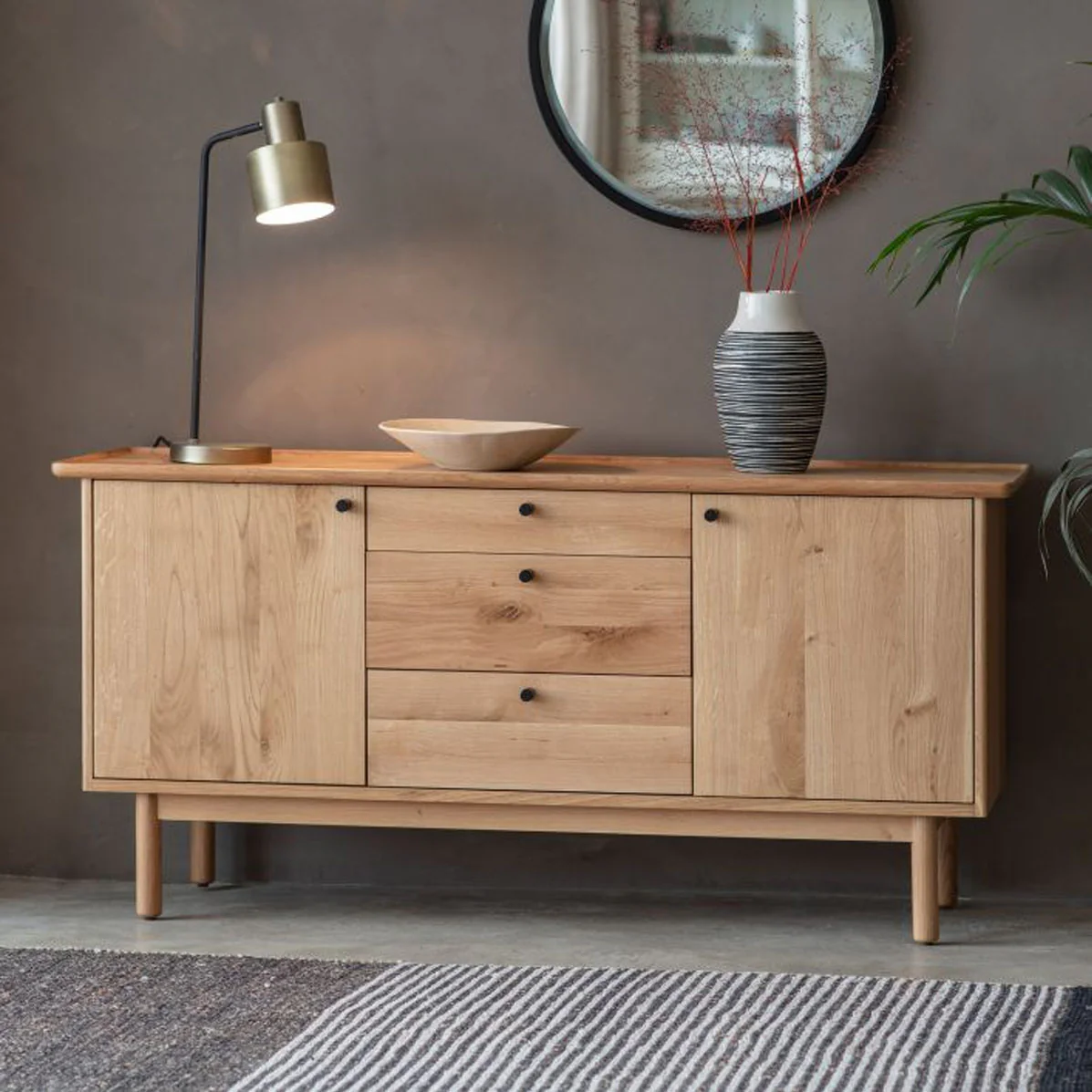 Gallery Direct Kingham 2 Door 3 Drawer Sideboard 1500x450x710mm - Image 2