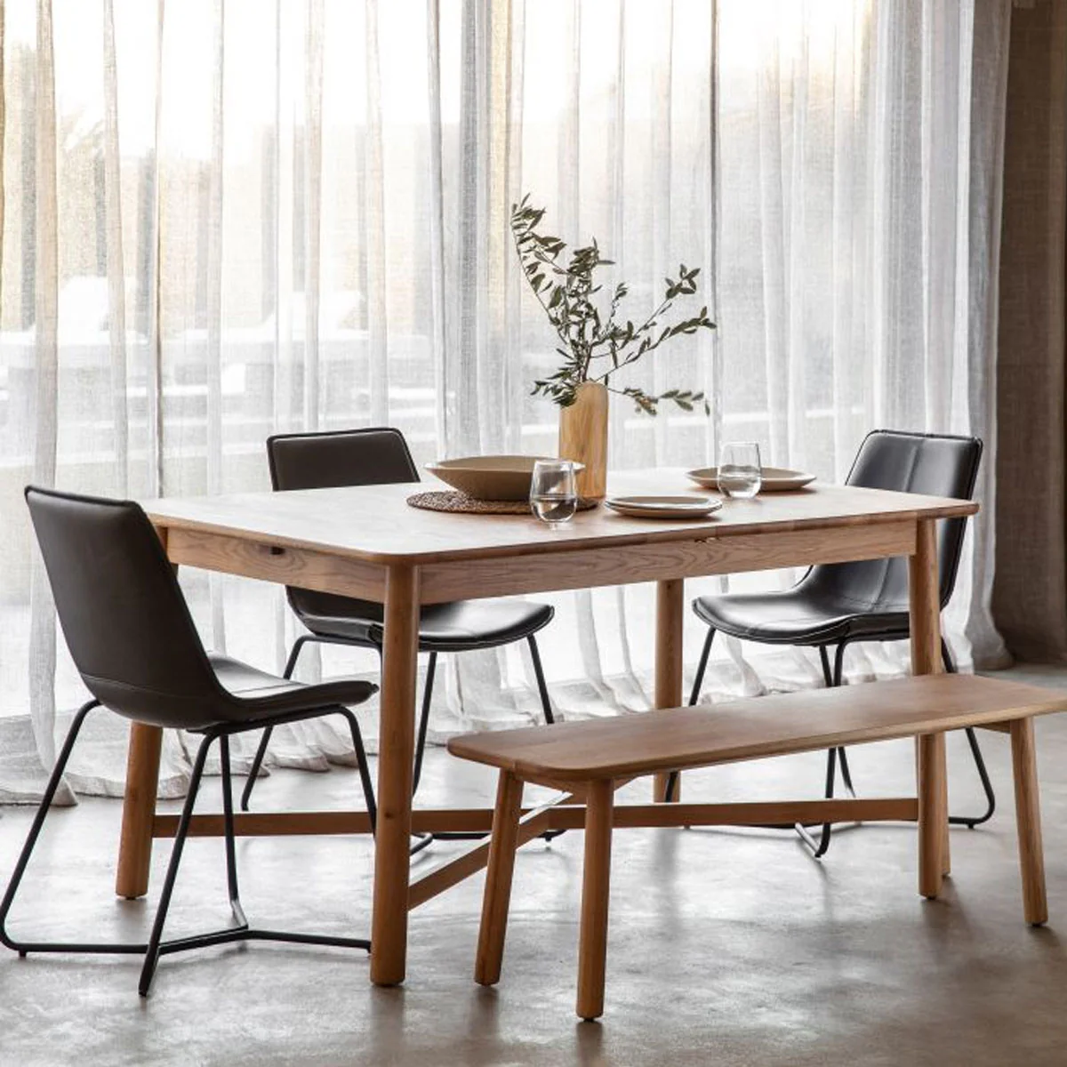 Gallery Direct Kingham Ext Dining Table 1500/2000x950x750mm - Image 3